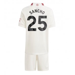 Maillot de foot Manchester United Jadon Sancho #25 Troisième enfant 2023-24 Manches Courte (+ pantalon court)
